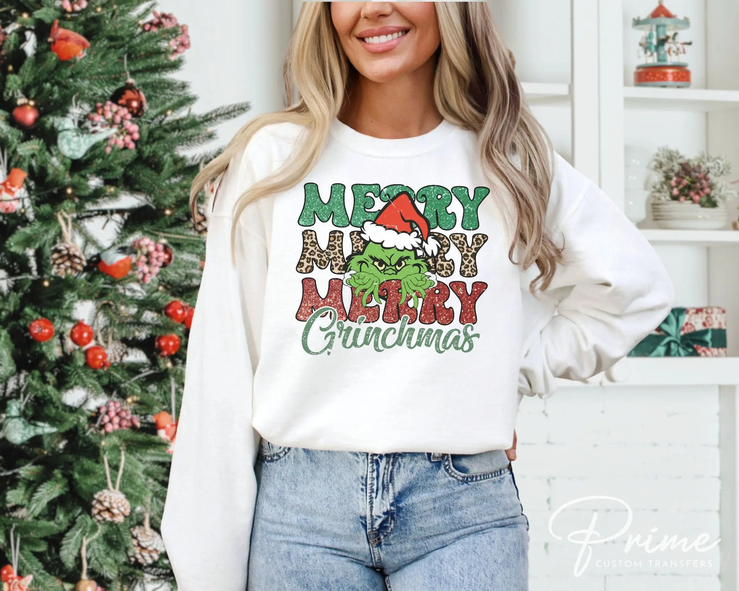 Merry Grinchmas DTF Transfer Prime Custom Transfers