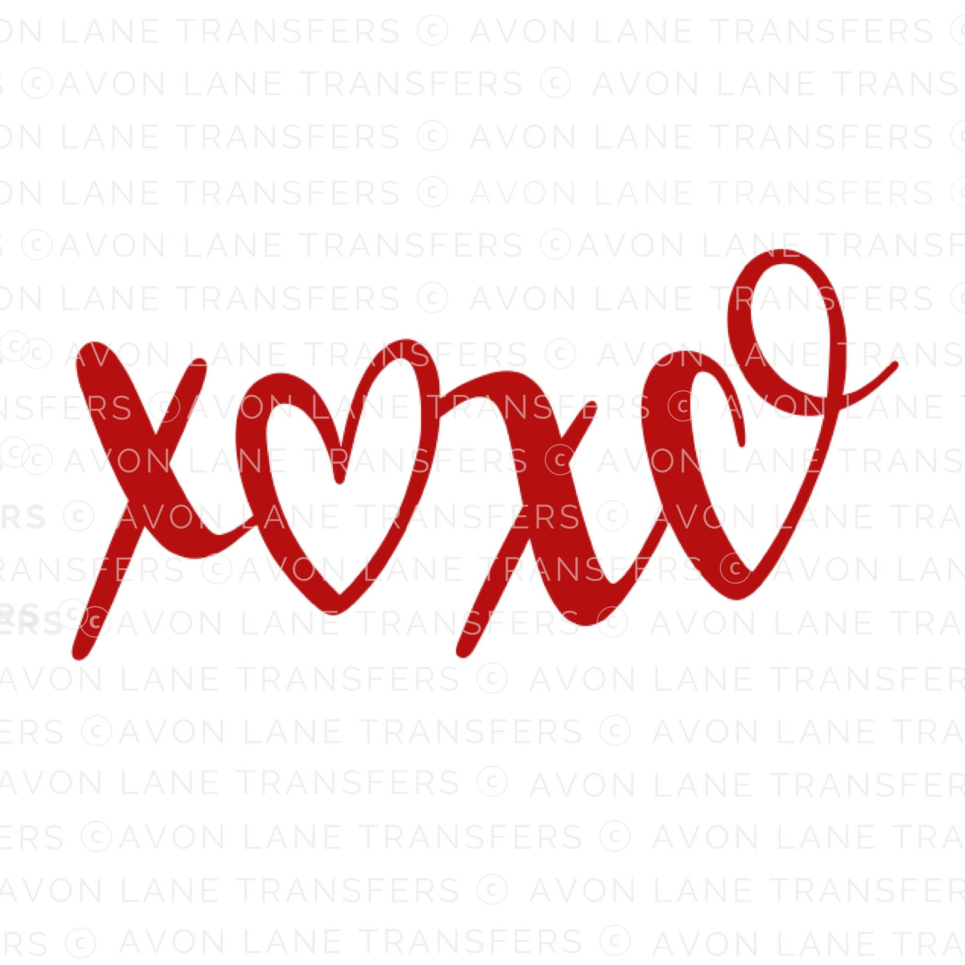 XOXO Heart DTF Transfers, Ready to Press, T-shirt Transfers, Heat Transfer, Valentine’s Day Direct to Film