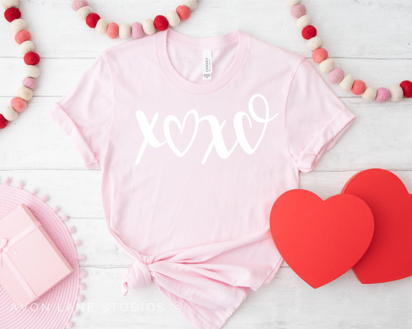 XOXO Heart DTF Transfers, Ready to Press, T-shirt Transfers, Heat Transfer, Valentine’s Day Direct to Film, Ready to Ship