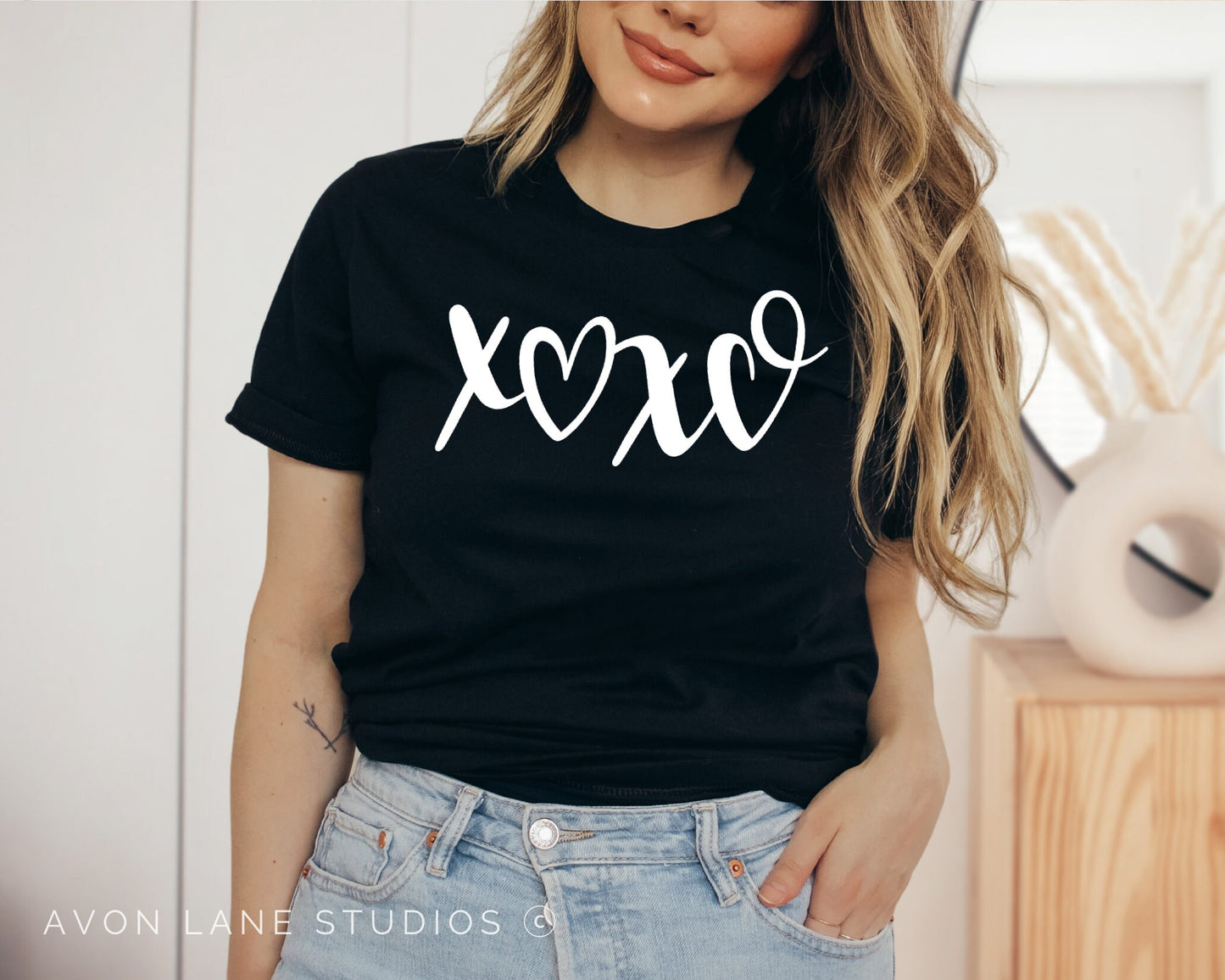 XOXO Heart DTF Transfers, Ready to Press, T-shirt Transfers, Heat Transfer, Valentine’s Day Direct to Film, Ready to Ship