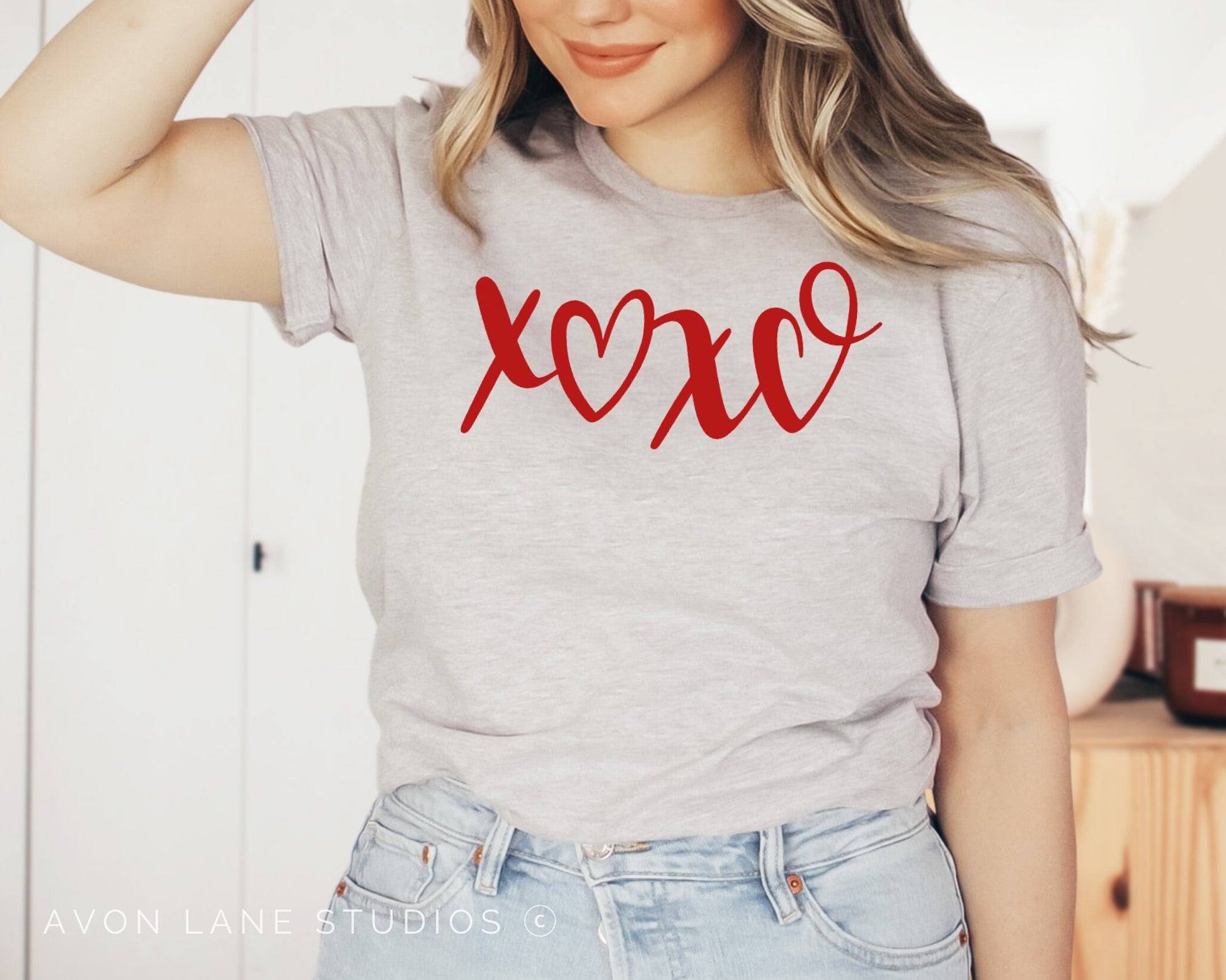 XOXO Heart DTF Transfers, Ready to Press, T-shirt Transfers, Heat Transfer, Valentine’s Day Direct to Film