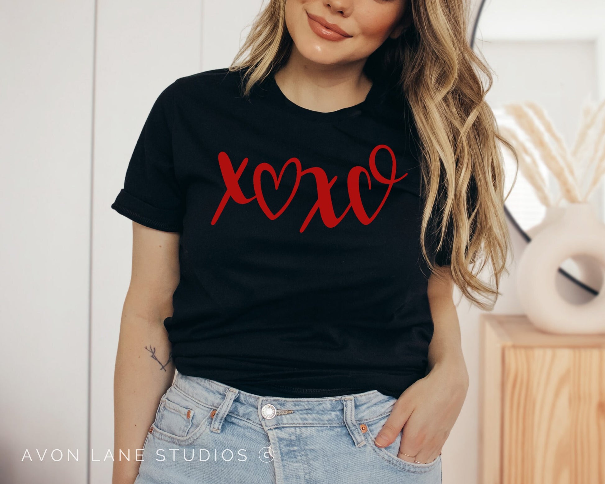 XOXO Heart DTF Transfers, Ready to Press, T-shirt Transfers, Heat Transfer, Valentine’s Day Direct to Film