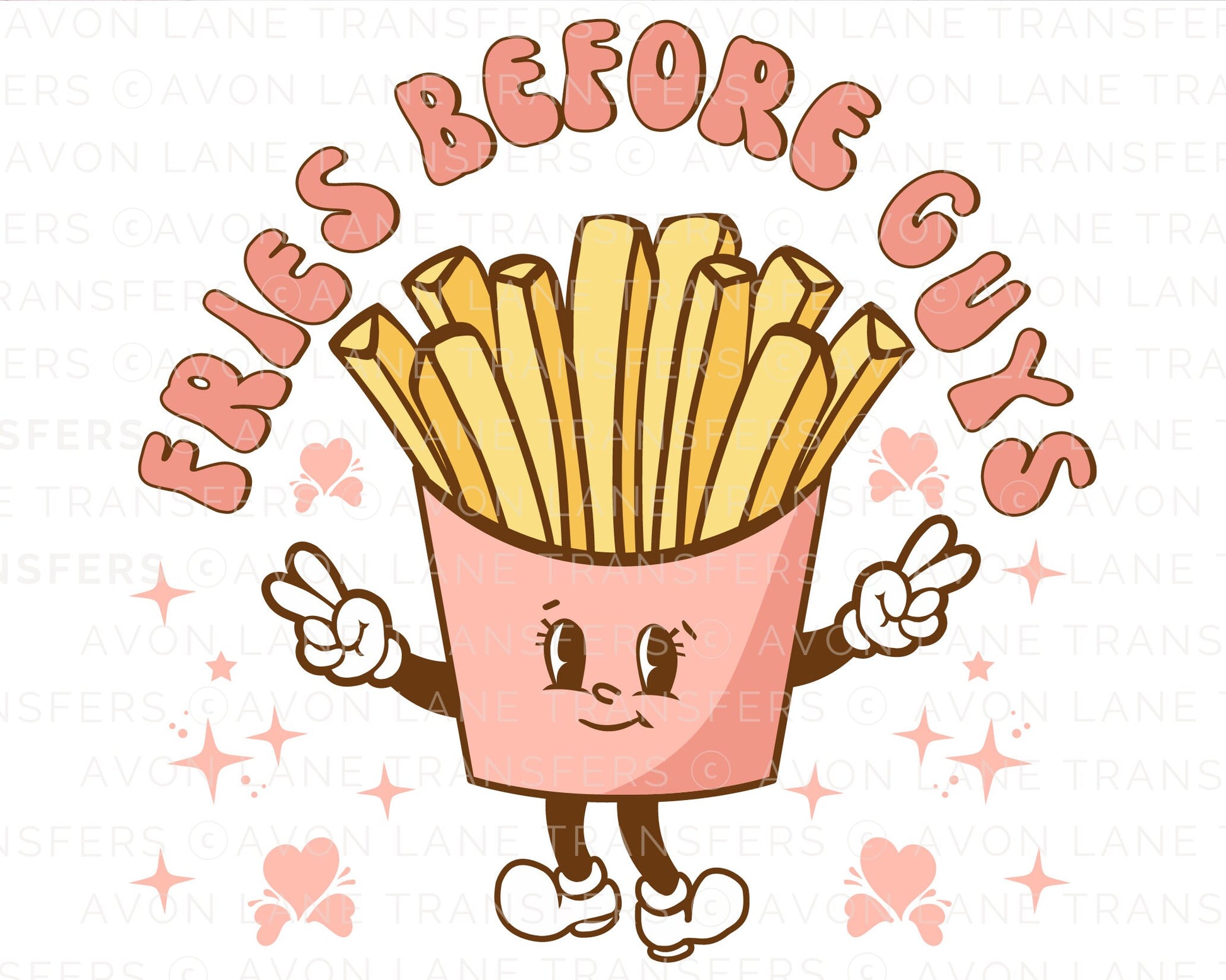 Retro Fries Before Guys Valentine’s Day DTF Transfers, Ready to Press, T-shirt Transfers, Heat Transfer, Valentine’ Day Direct to Film