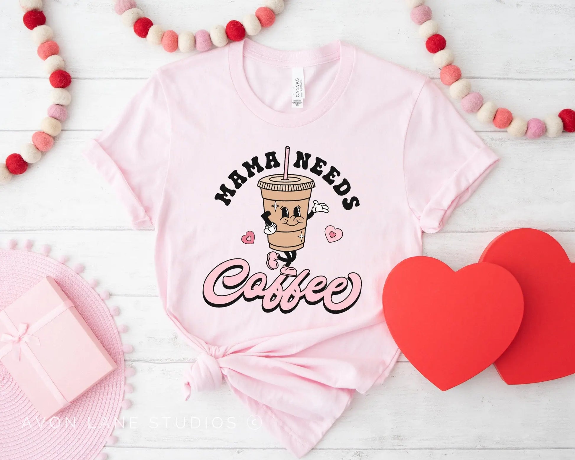 Mama Needs Coffee, Valentine DTF Transfers, Ready to Press, T-shirt Transfers, Heat Transfer, Valentine Direct to Film, Coffee Valentine