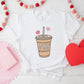 I Love My Mom a Latte, Valentine DTF Transfers, Ready to Press, T-shirt Transfers, Heat Transfer, Valentine’s Day Direct to Film