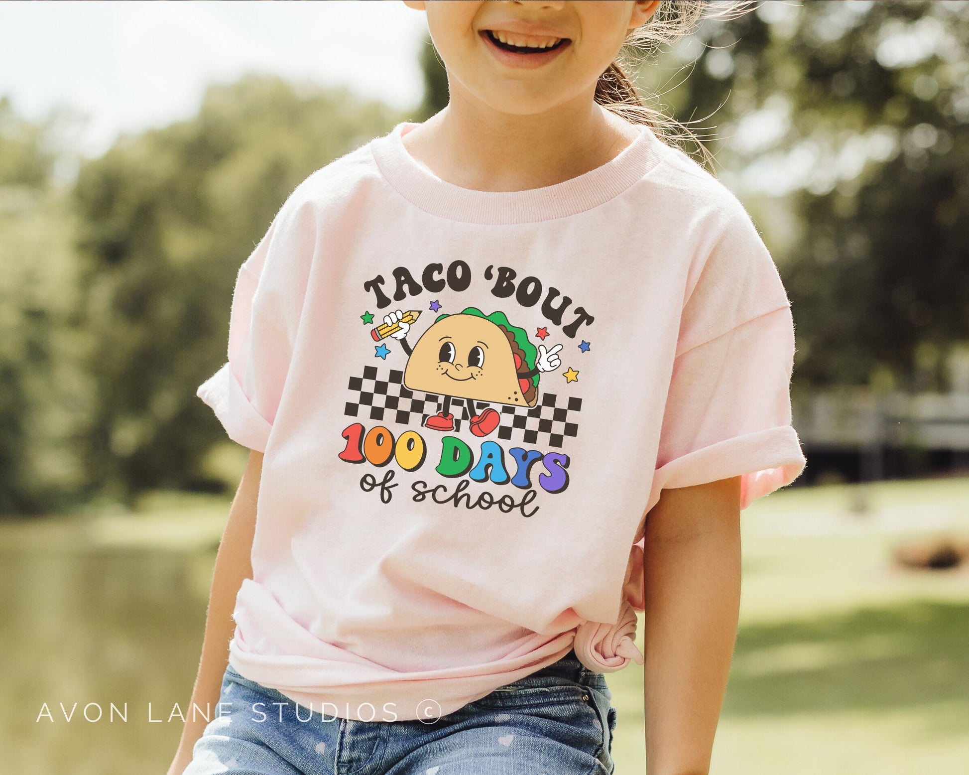 Taco Bout 100 Days of School, DTF Transfers, Ready to Press, T-shirt Transfers, Heat Transfer, Direct to Film, Retro Taco 100 Days of School