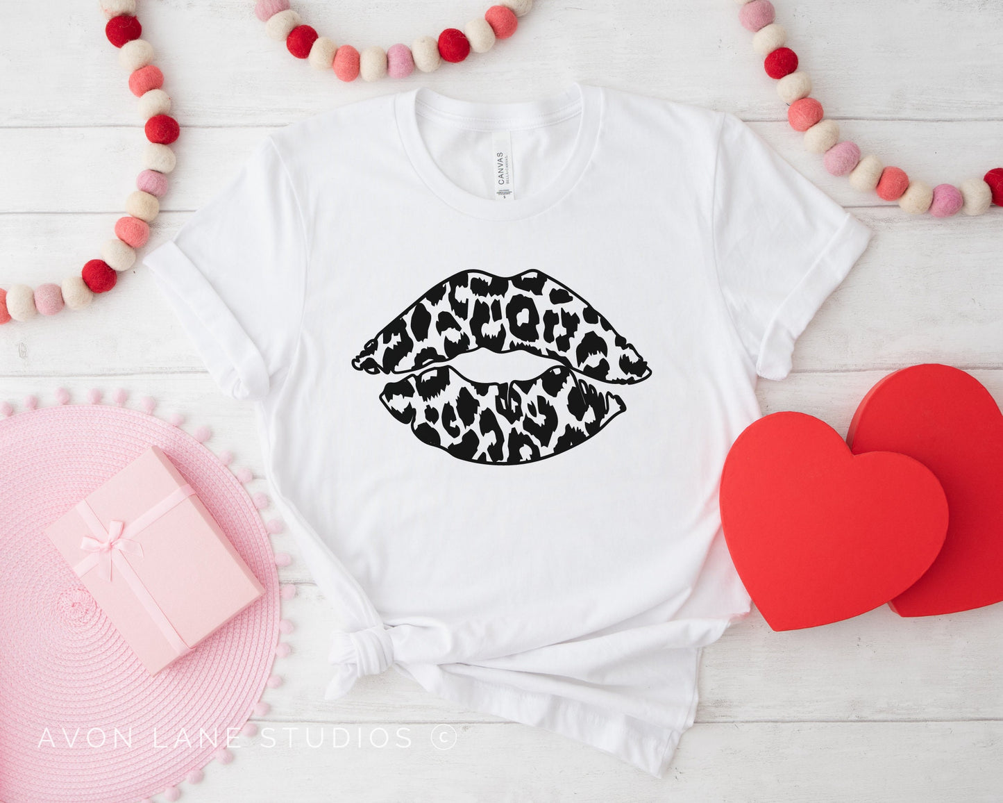 Leopard Lips, Valentine DTF, Ready to Press, T-shirt Transfers, Heat Transfer, Valentine’s Day Direct to Film, Leopard Kiss Lips