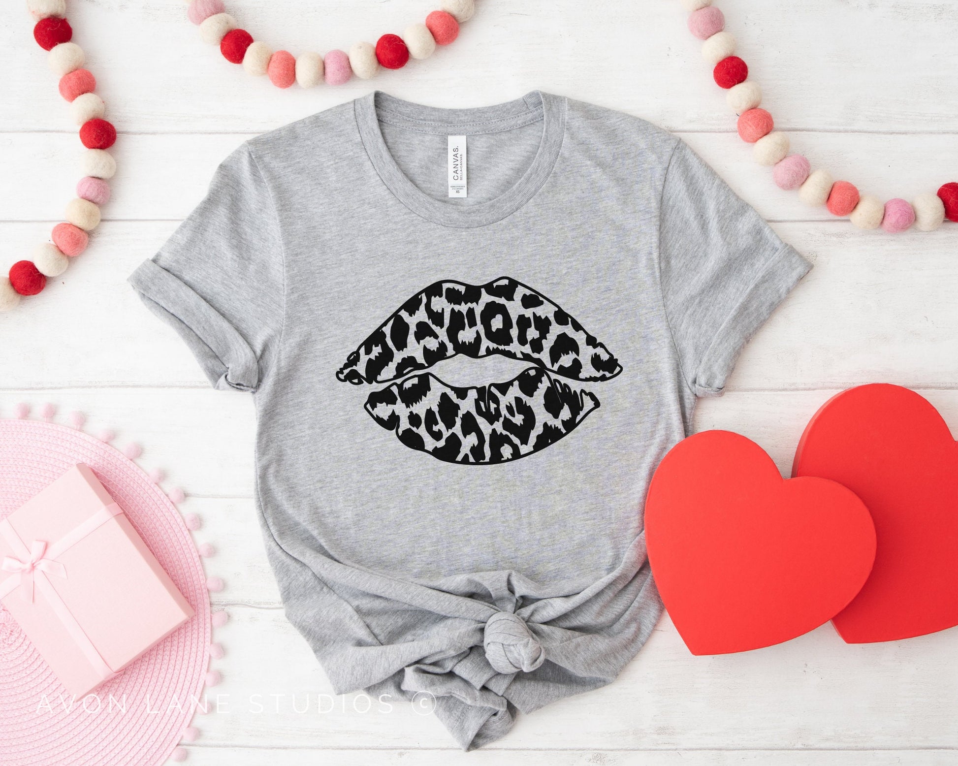 Leopard Lips, Valentine DTF, Ready to Press, T-shirt Transfers, Heat Transfer, Valentine’s Day Direct to Film, Leopard Kiss Lips