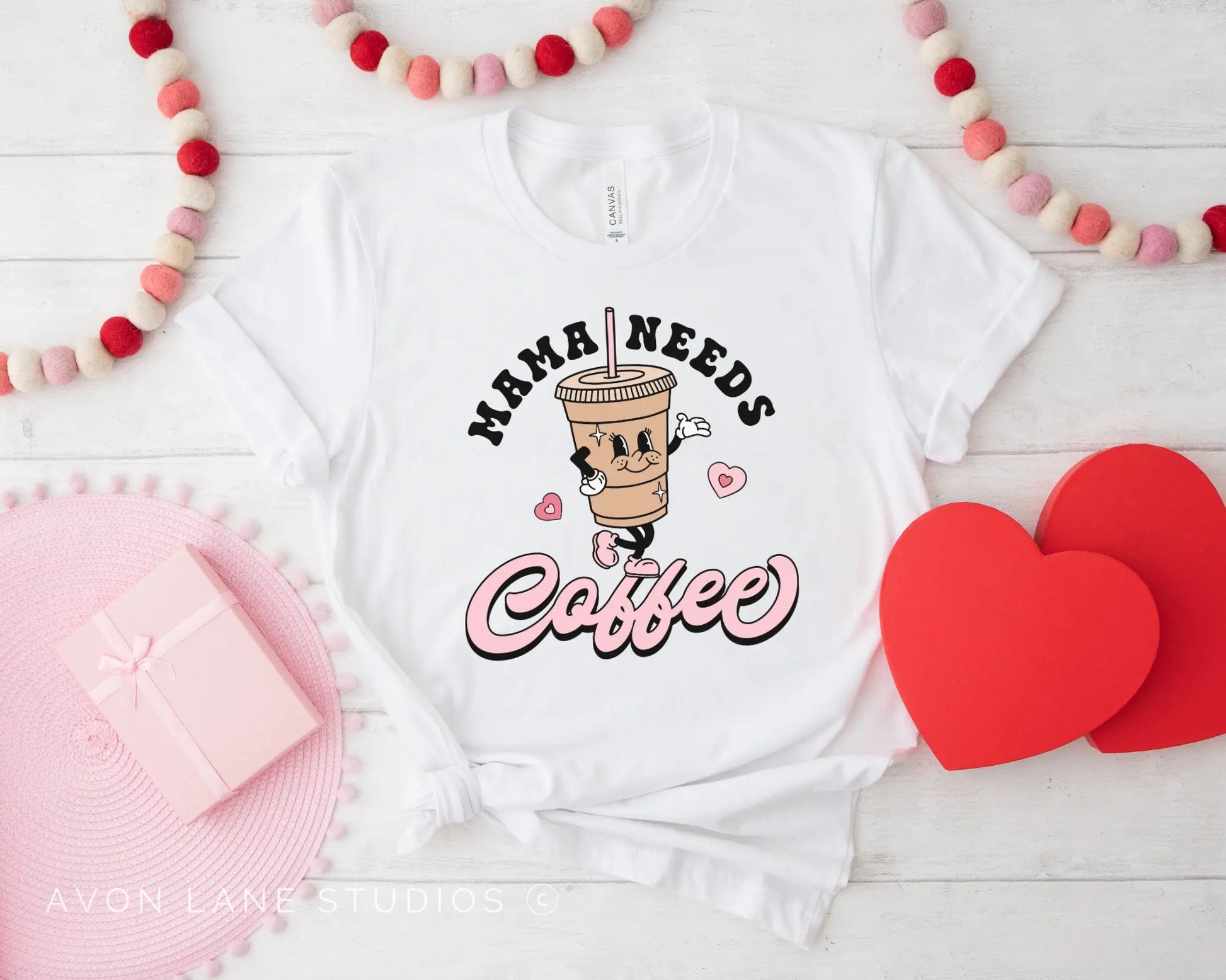 Mama Needs Coffee, Valentine DTF Transfers, Ready to Press, T-shirt Transfers, Heat Transfer, Valentine Direct to Film, Coffee Valentine