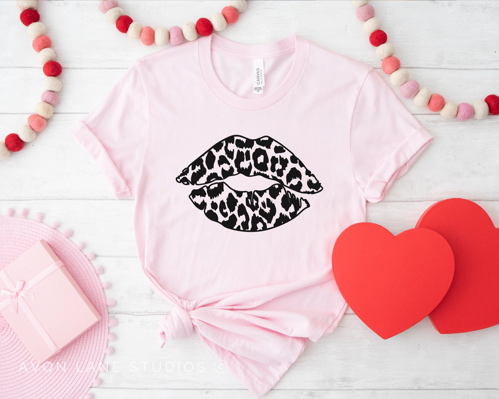 Leopard Lips, Valentine DTF, Ready to Press, T-shirt Transfers, Heat Transfer, Valentine’s Day Direct to Film, Leopard Kiss Lips