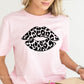 Leopard Lips, Valentine DTF, Ready to Press, T-shirt Transfers, Heat Transfer, Valentine’s Day Direct to Film, Leopard Kiss Lips