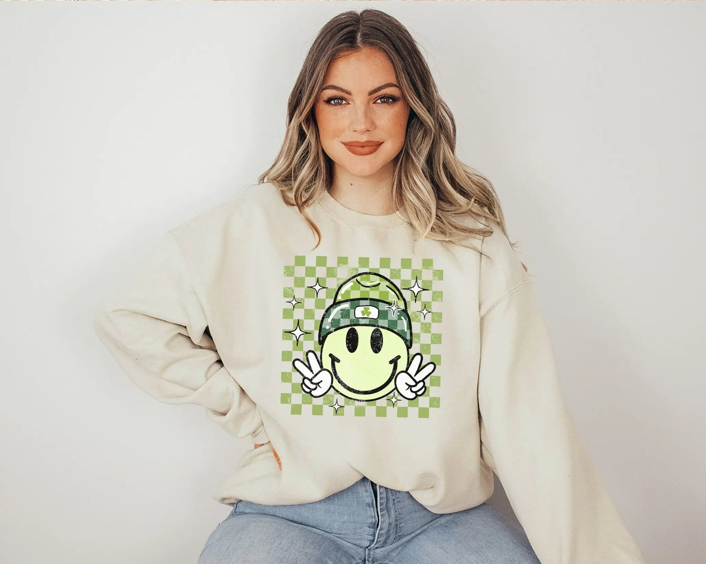 DTF Tshirt Transfer Ready to Press St Patricks Day T shirt Transfers Heat Transfer Direct to Film dtf Retro Groovy Lucky Smile for T-shirts