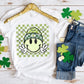 DTF Tshirt Transfer Ready to Press St Patricks Day T shirt Transfers Heat Transfer Direct to Film dtf Retro Groovy Lucky Smile for T-shirts