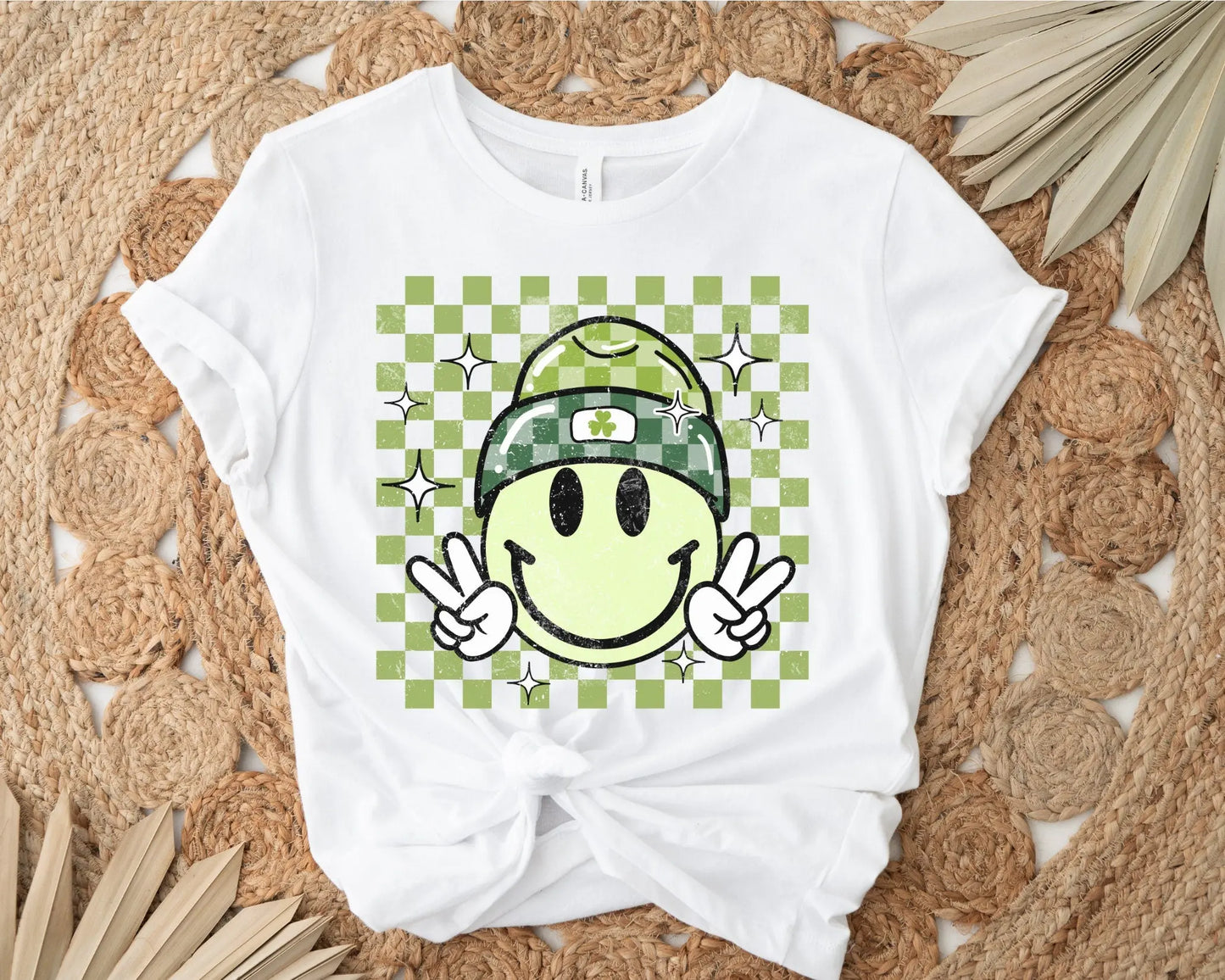 DTF Tshirt Transfer Ready to Press St Patricks Day T shirt Transfers Heat Transfer Direct to Film dtf Retro Groovy Lucky Smile for T-shirts