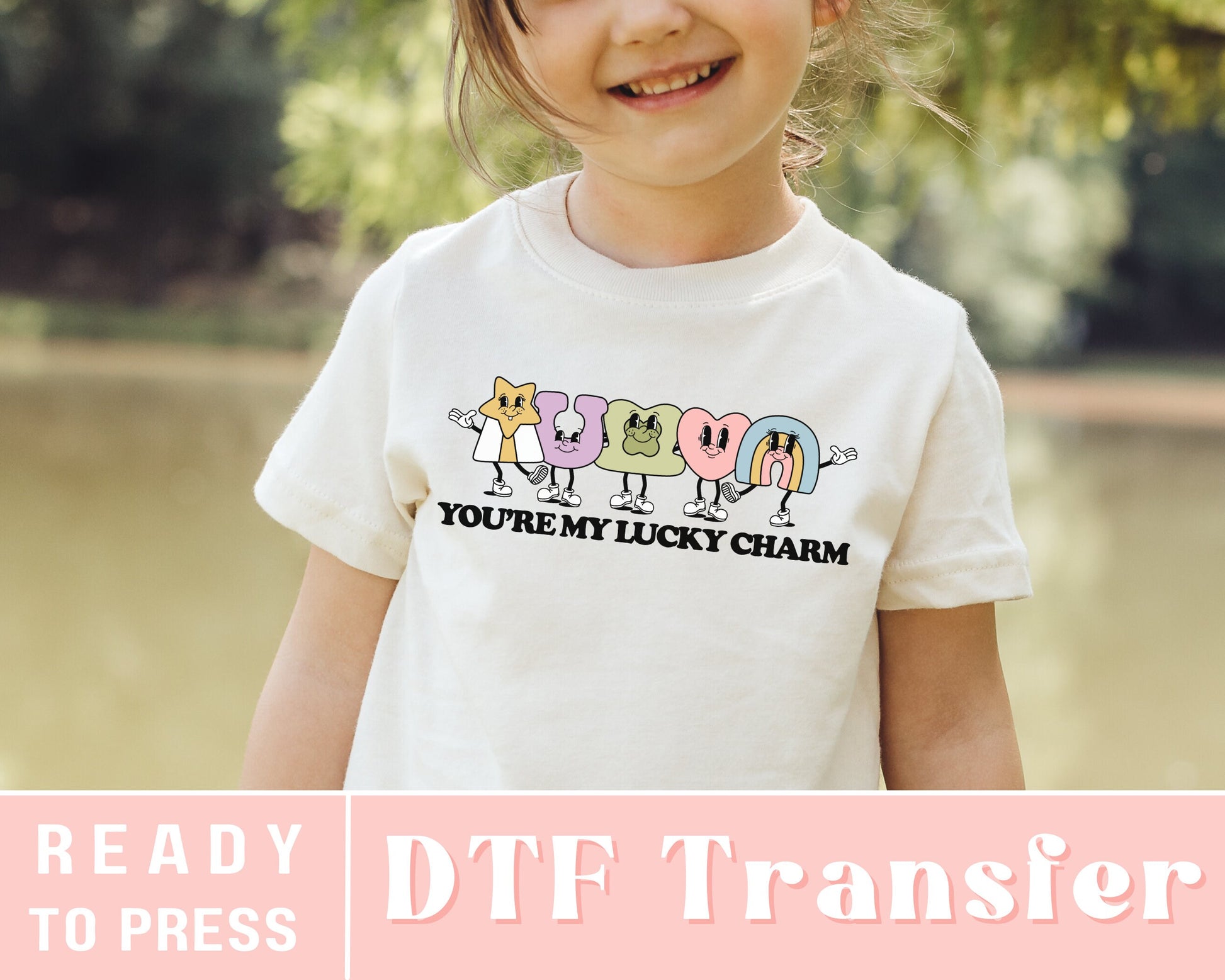 DTF Tshirt Transfer Ready to Press St Patricks Day T shirt Transfers Heat Transfer Direct to Film dtf You're My Lucky Charm dtf for T-shirts