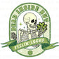 Dead Inside But Feeling Lucky, DTF Transfer, St. Patrick's Day Tshirt Transfer, St. Patricks Day Transfer, St.Patty's Skull, Skellie