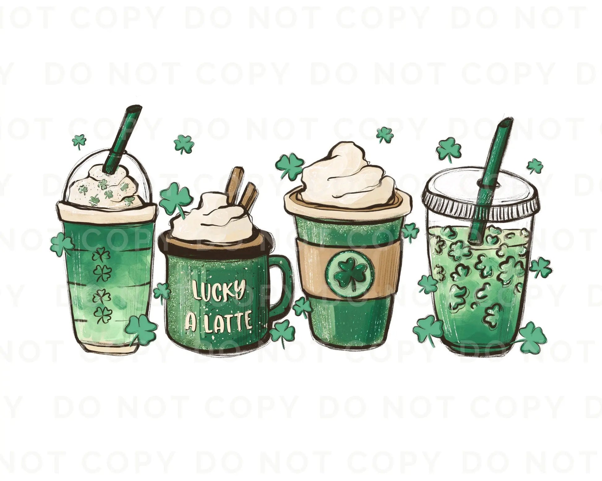 St. Patrick's Coffee, Ready to Press, T-shirt Transfers, Heat Transfer, Direct to Film, St. Patrick's Day Transfer, St.Patty's dtf
