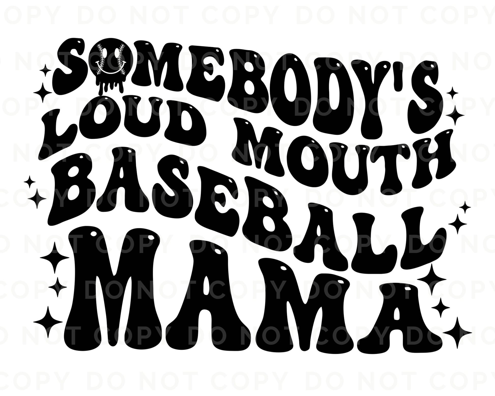 Somebody's Loud Mouth Baseball Mama DTF Transfers, Baseball dtf, Baseball Fan dtf, Baseball Vibes dtf, Baseball Mom dtf, Ready to Press