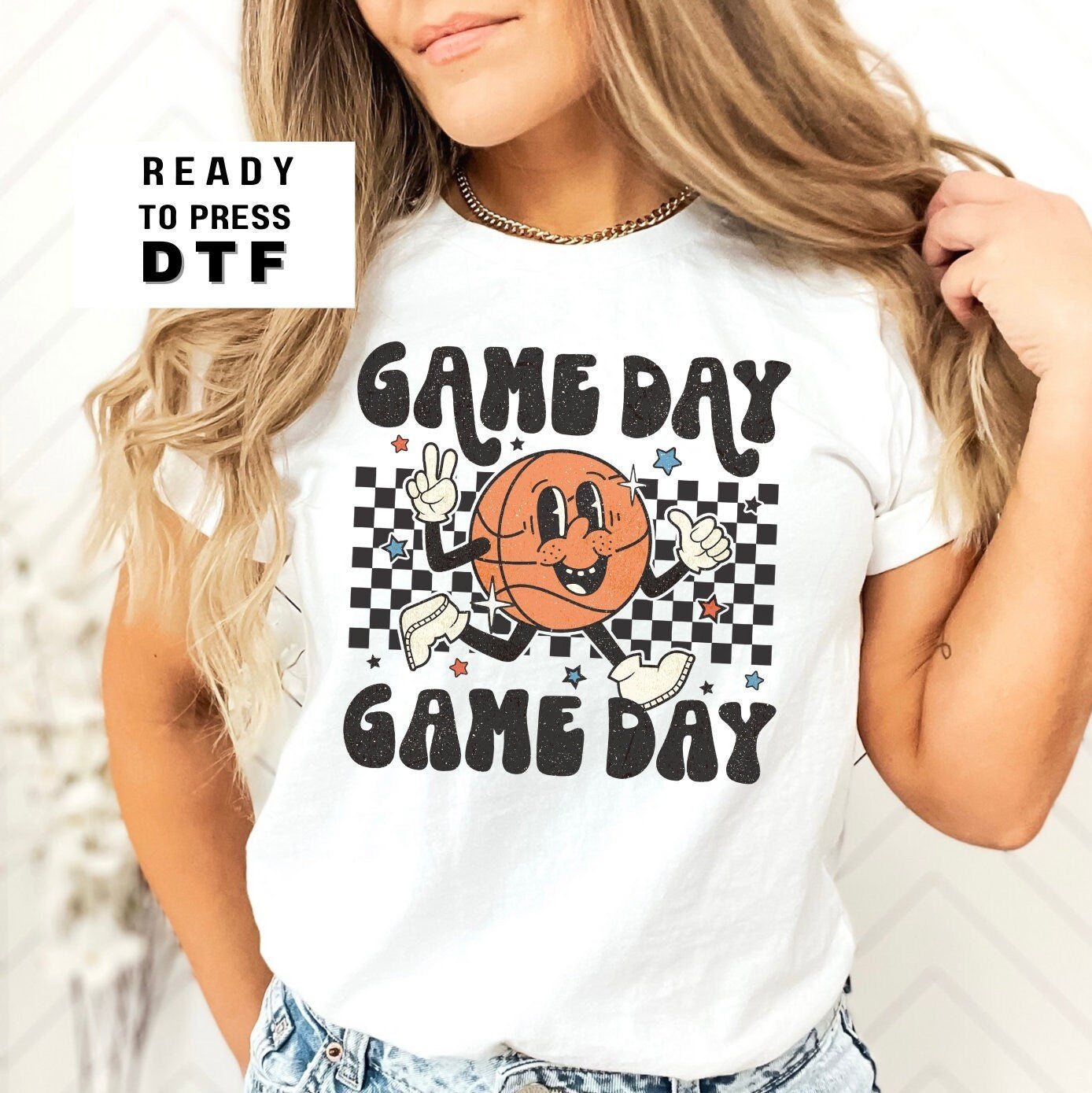 DTF Ready to Press Tshirt Transfers Game Day Heat Transfer Direct to Film dtf Transfers dtf Basketball Game Day Transfer