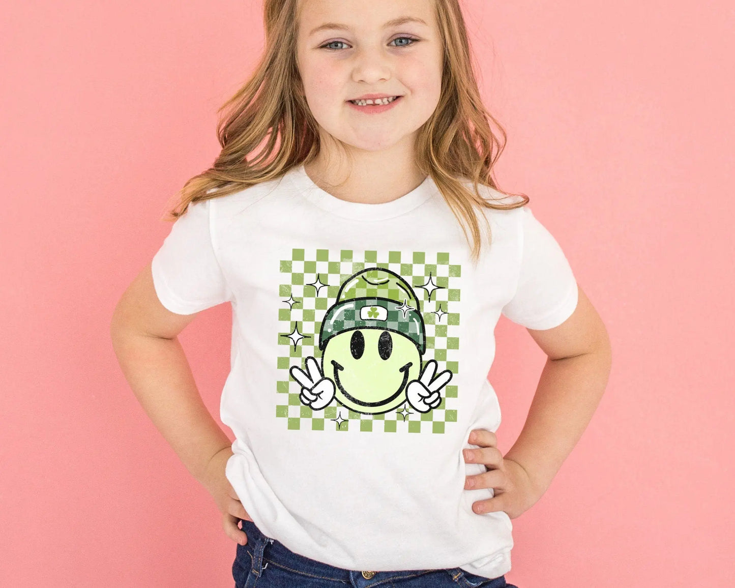 DTF Tshirt Transfer Ready to Press St Patricks Day T shirt Transfers Heat Transfer Direct to Film dtf Retro Groovy Lucky Smile for T-shirts