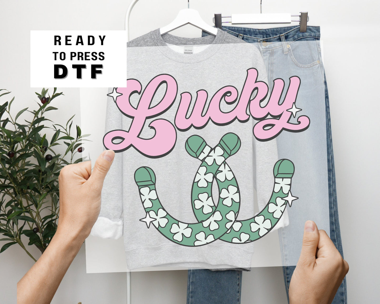 DTF Tshirt Transfer Ready to Press St Patricks Day T shirt Transfers Heat Transfer Direct to Film dtf Lucky Clovers Tshirt Transfer