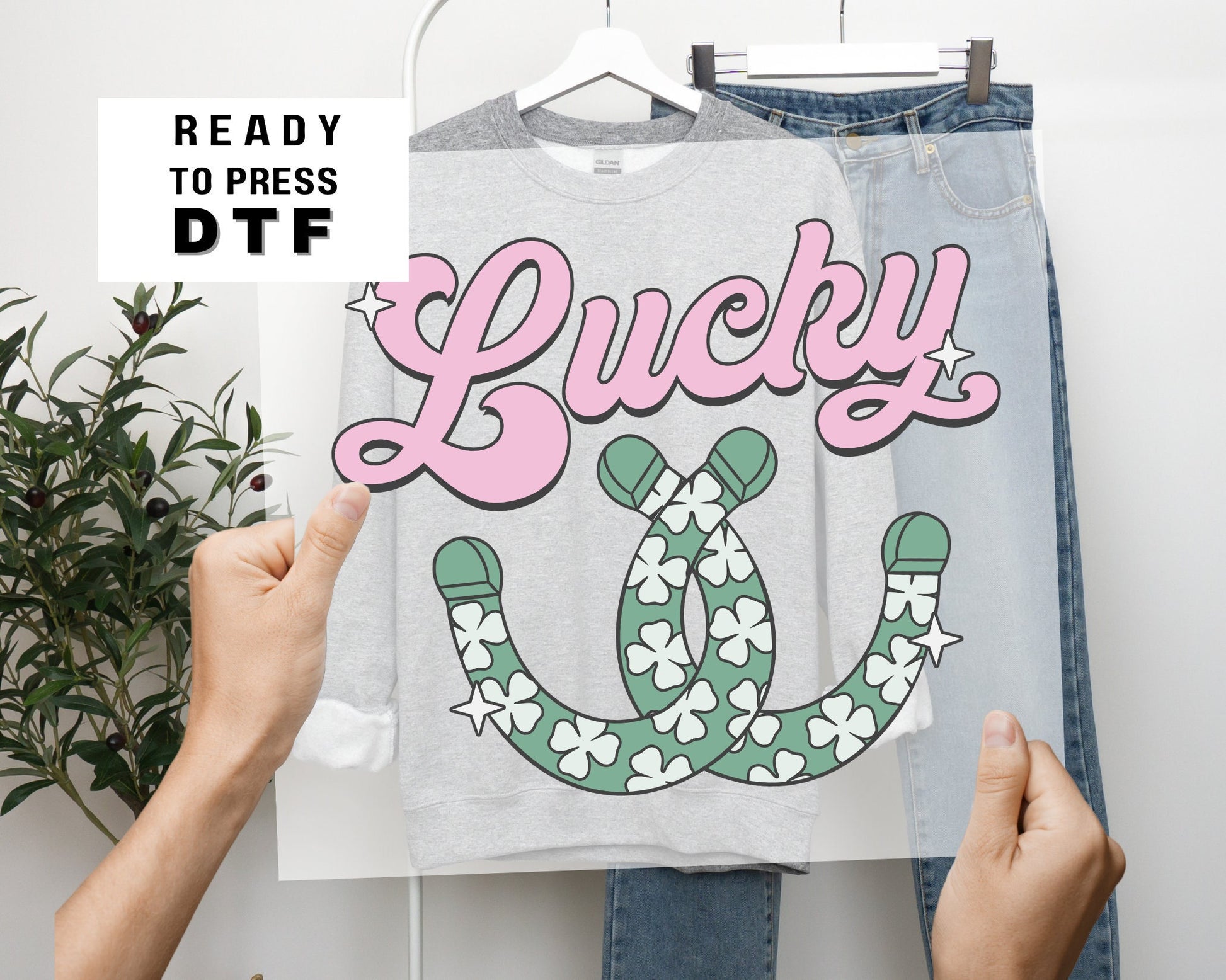 DTF Tshirt Transfer Ready to Press St Patricks Day T shirt Transfers Heat Transfer Direct to Film dtf Lucky Clovers Tshirt Transfer