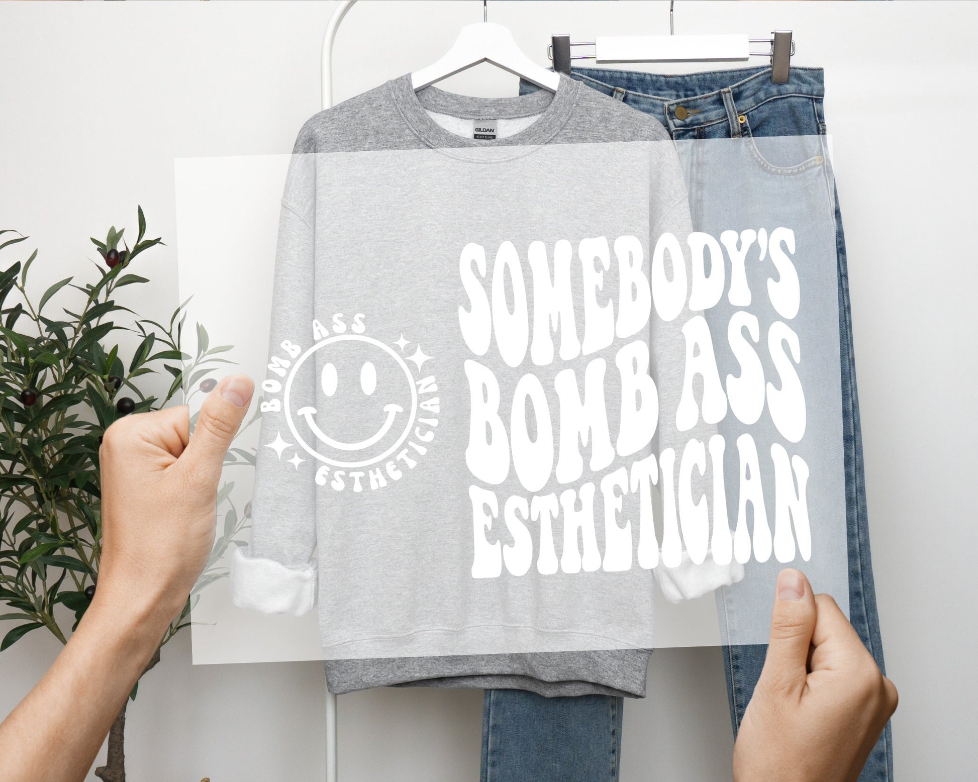 DTF Transfers, Heat Transfer, Ready to Press, Direct to Film, Ready to Press Tshirt Transfers, Somebody's Bomb Ass Esthetician