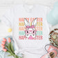 Happy Easter Stacked Bunny Rabbit dtf, Ready to Press, T-shirt Transfers, Heat Transfer, Direct to Film, Retro Easter, Groovy Hunny Bunny