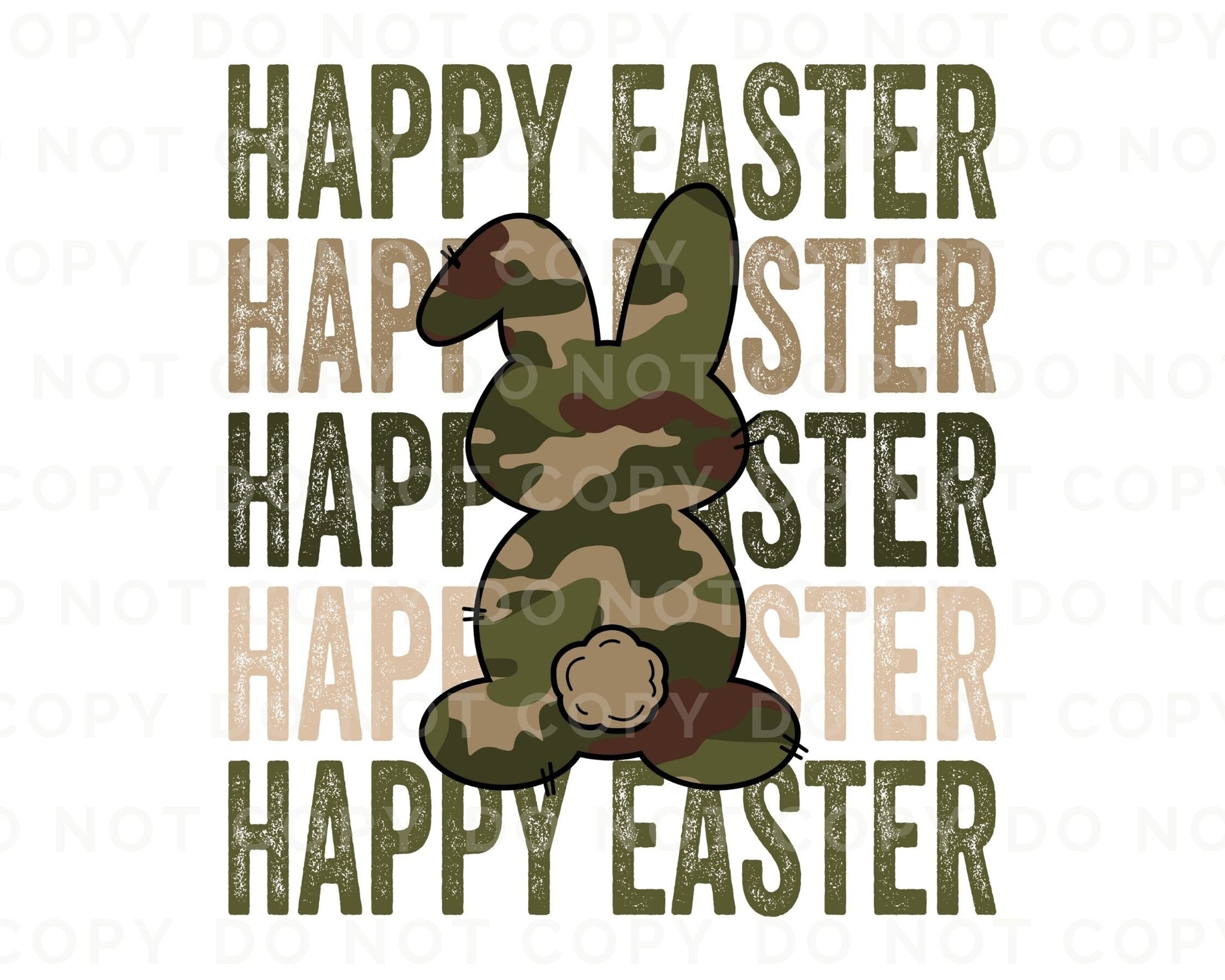 Easter Bunny Rabbit Stacked Camo dtf Transfers, Ready to Press, T-shirt Transfers, Heat Transfer, Direct to Film, dtf, boy easter shirt dtf