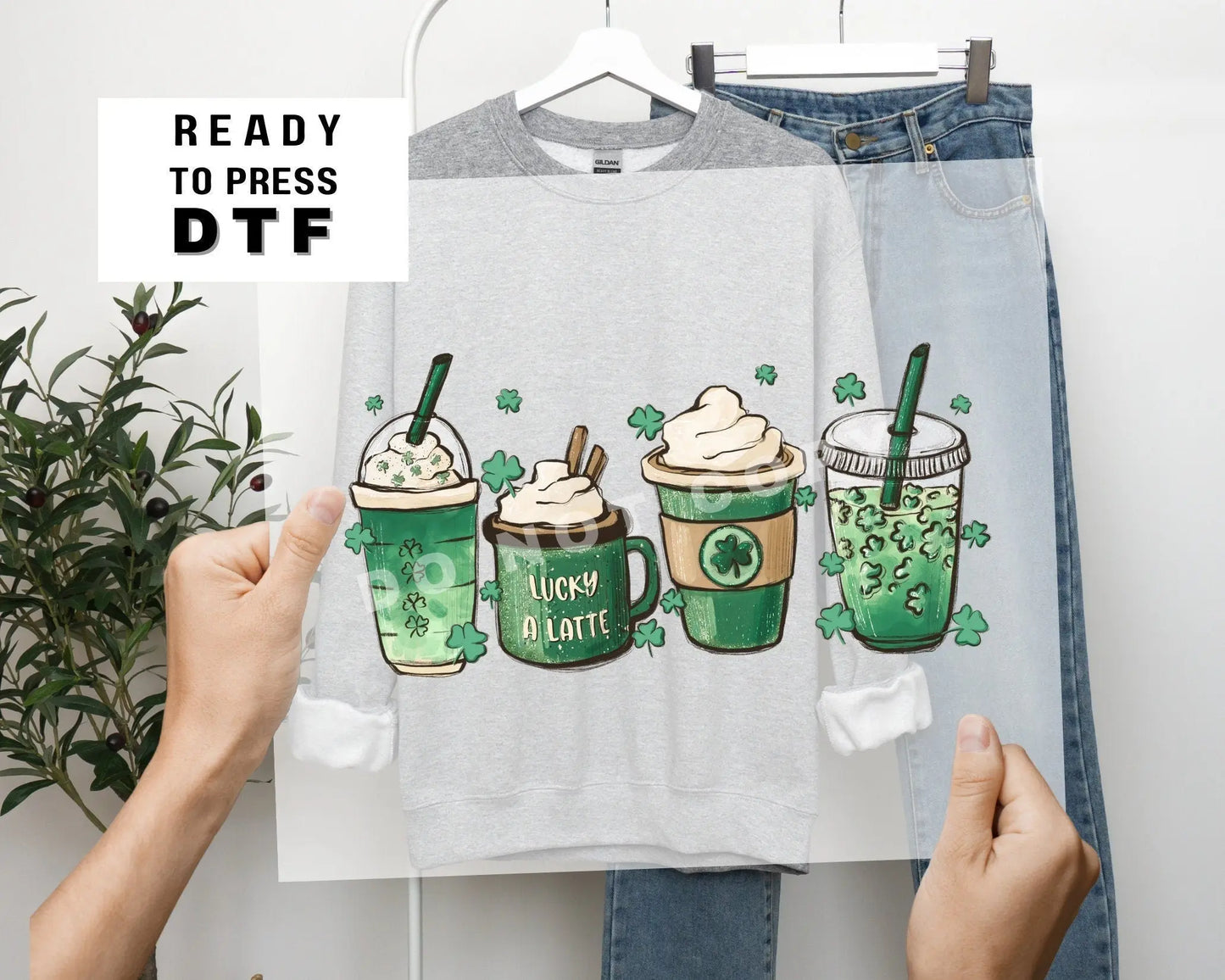 St. Patrick's Coffee, Ready to Press, T-shirt Transfers, Heat Transfer, Direct to Film, St. Patrick's Day Transfer, St.Patty's dtf