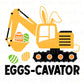 Eggs-cavator DTF Transfers | Ready to Press | T-shirt Transfers | Heat Transfer | Easter Direct to Film Prints | Boys Easter Shirt dtf