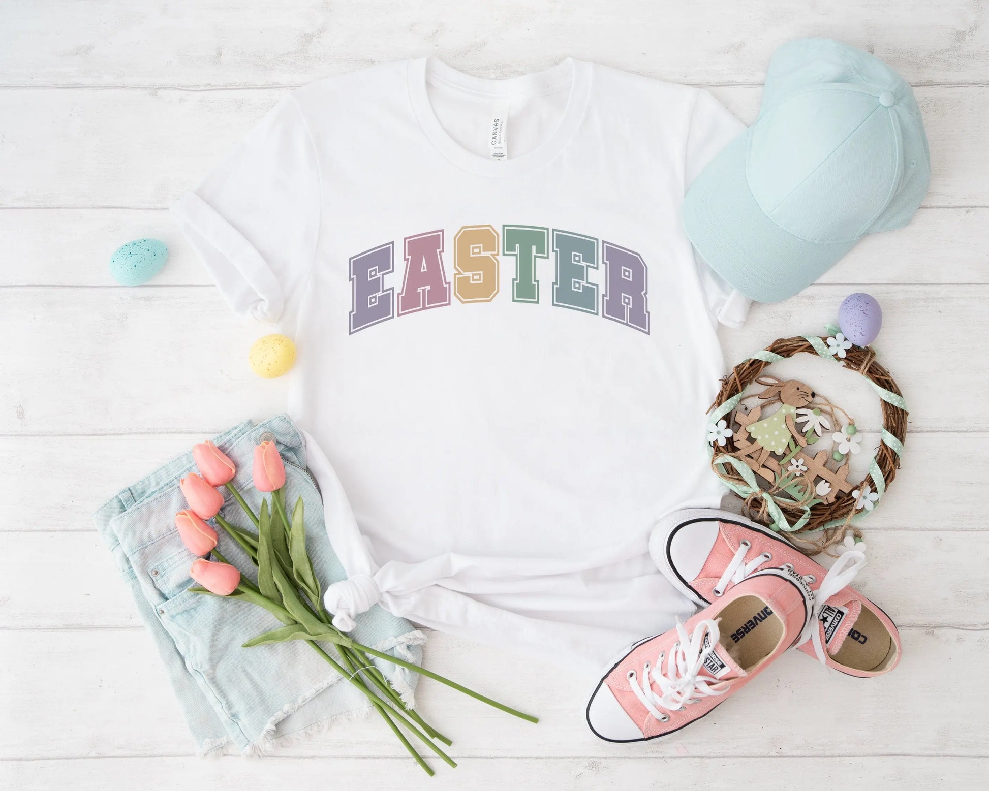 Easter DTF Transfer | Easter Direct to Film Transfers | Ready to Press Heat Transfer Designs | T-shirt Transfers | Pastel Easter dtf