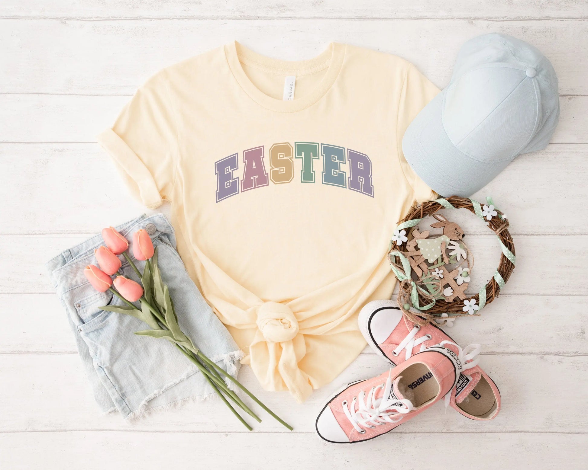 Easter DTF Transfer | Easter Direct to Film Transfers | Ready to Press Heat Transfer Designs | T-shirt Transfers | Pastel Easter dtf