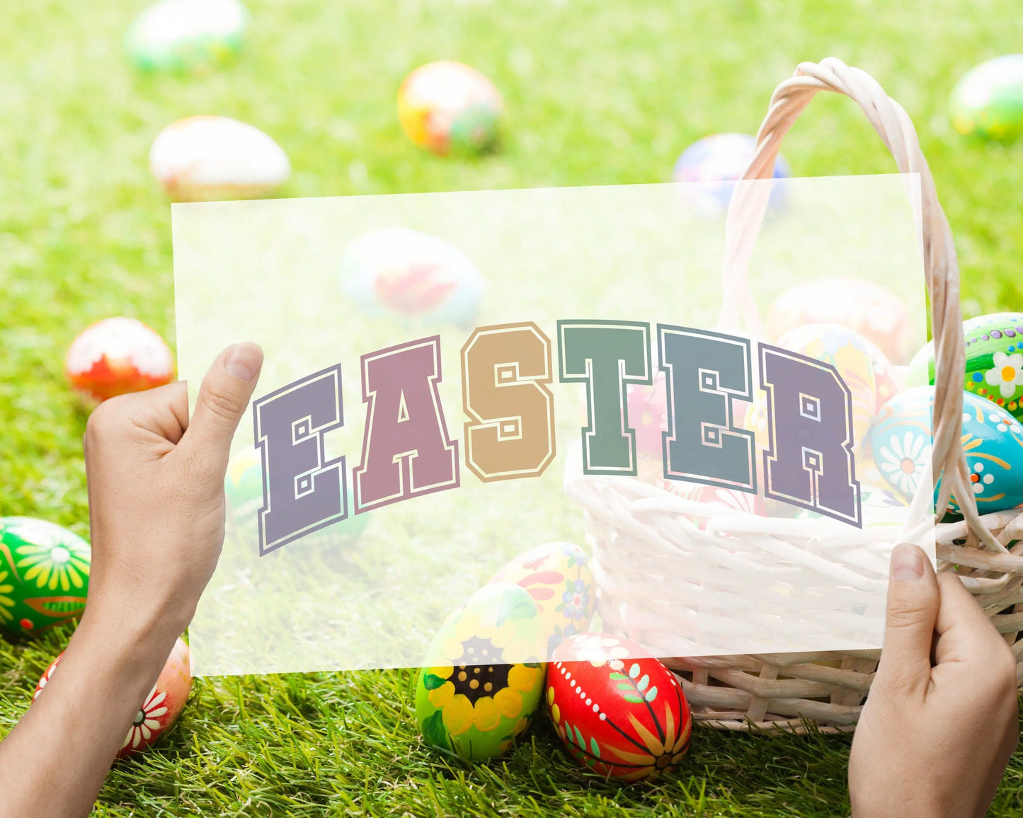 Easter DTF Transfer | Easter Direct to Film Transfers | Ready to Press Heat Transfer Designs | T-shirt Transfers | Pastel Easter dtf
