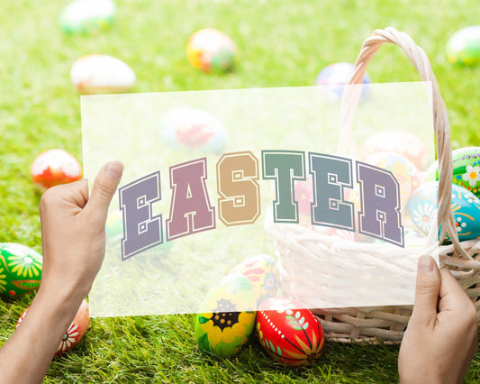 Easter DTF Transfer | Easter Direct to Film Transfers | Ready to Press Heat Transfer Designs | T-shirt Transfers | Pastel Easter dtf