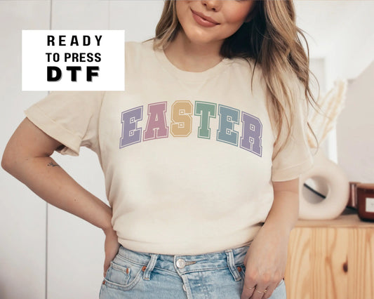 Easter DTF Transfer | Easter Direct to Film Transfers | Ready to Press Heat Transfer Designs | T-shirt Transfers | Pastel Easter dtf