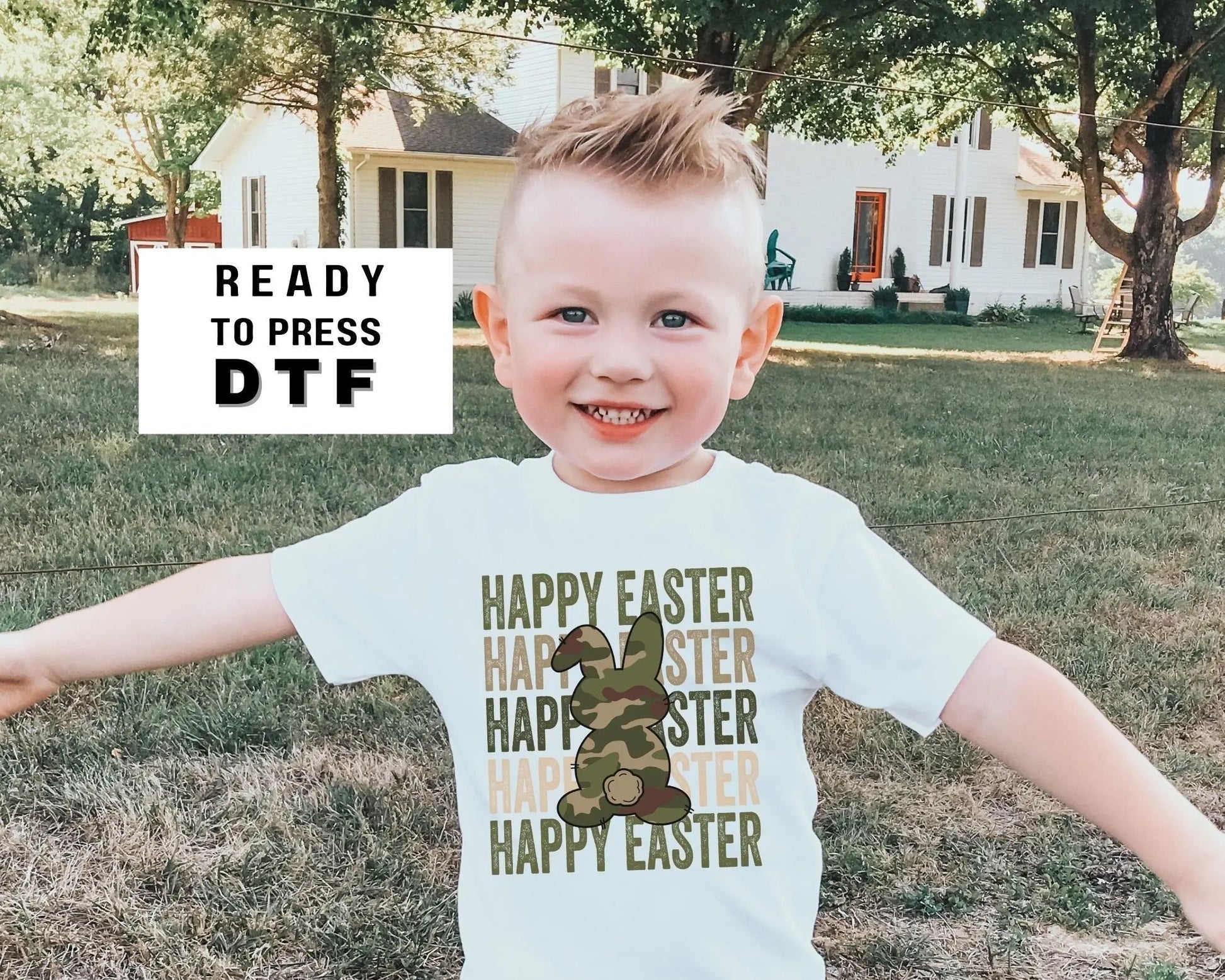 Easter Bunny Rabbit Stacked Camo dtf Transfers, Ready to Press, T-shirt Transfers, Heat Transfer, Direct to Film, dtf, boy easter shirt dtf