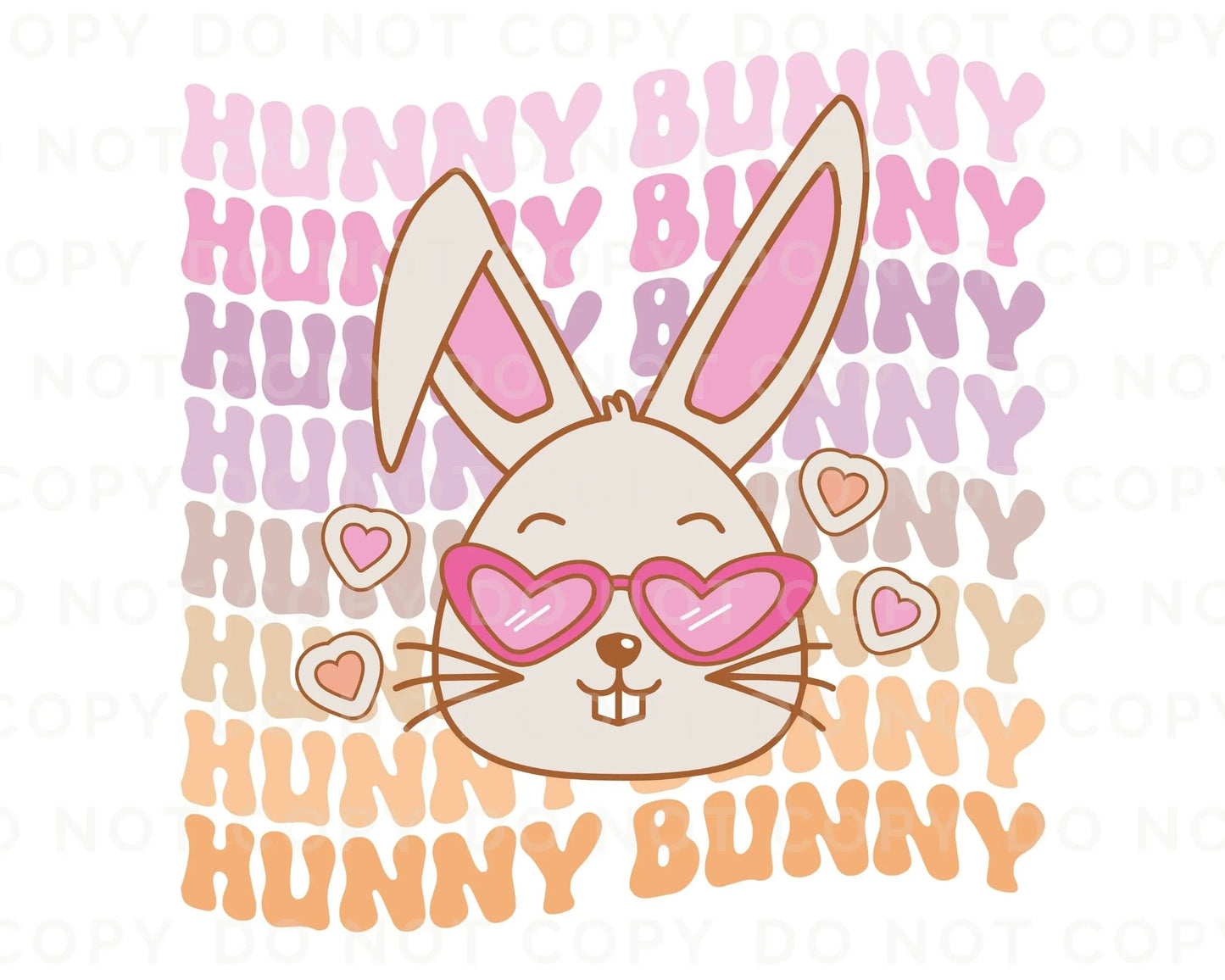 Easter Hunny Bunny DTF, Ready to Press, T-shirt Transfers, Heat Transfer, Direct to Film, Retro Easter, Hunny Bunny, Easter shirt dtf,