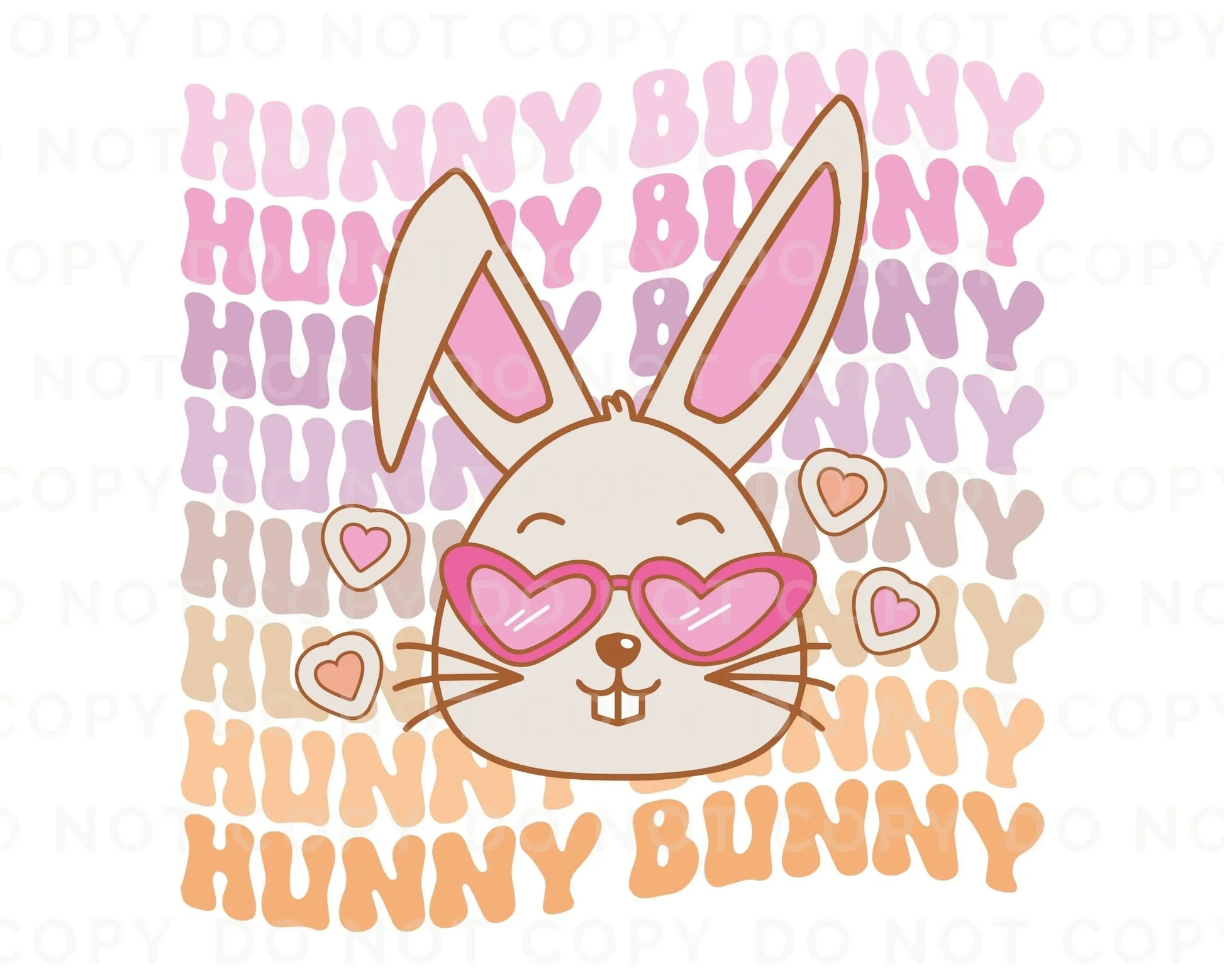 Easter Hunny Bunny DTF, Ready to Press, T-shirt Transfers, Heat Transfer, Direct to Film, Retro Easter, Hunny Bunny, Easter shirt dtf,