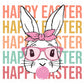 Happy Easter Stacked Bunny Rabbit dtf, Ready to Press, T-shirt Transfers, Heat Transfer, Direct to Film, Retro Easter, Groovy Hunny Bunny