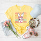 Happy Easter Stacked Bunny Rabbit dtf, Ready to Press, T-shirt Transfers, Heat Transfer, Direct to Film, Retro Easter, Groovy Hunny Bunny