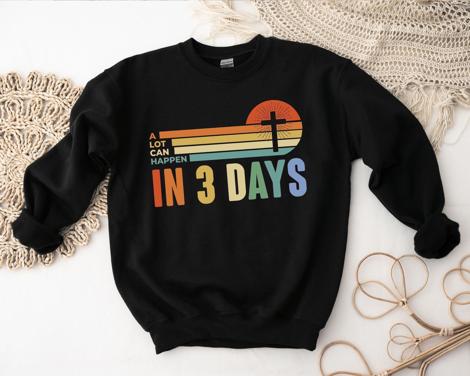 A Lot Can Happen in 3 Days dtf, Ready to Press, T-shirt Transfers, Heat Transfer, Direct to Film, Easter shirt dtf, He is Risen dtf