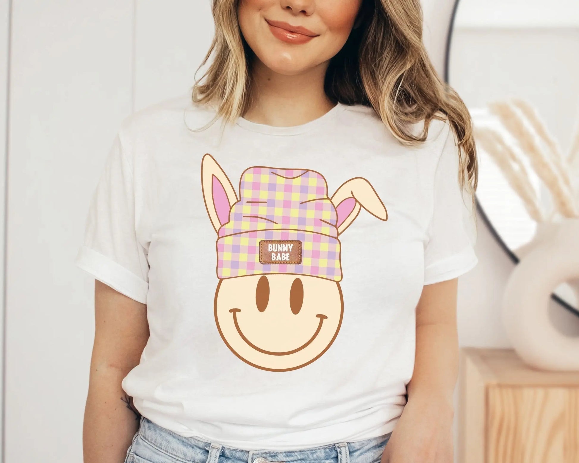 Easter Bunny Babe dtf Transfers, Ready to Press, T-shirt Transfers, Heat Transfer, Direct to Film, Easter Bunny Babe dtf, Smiley Easter
