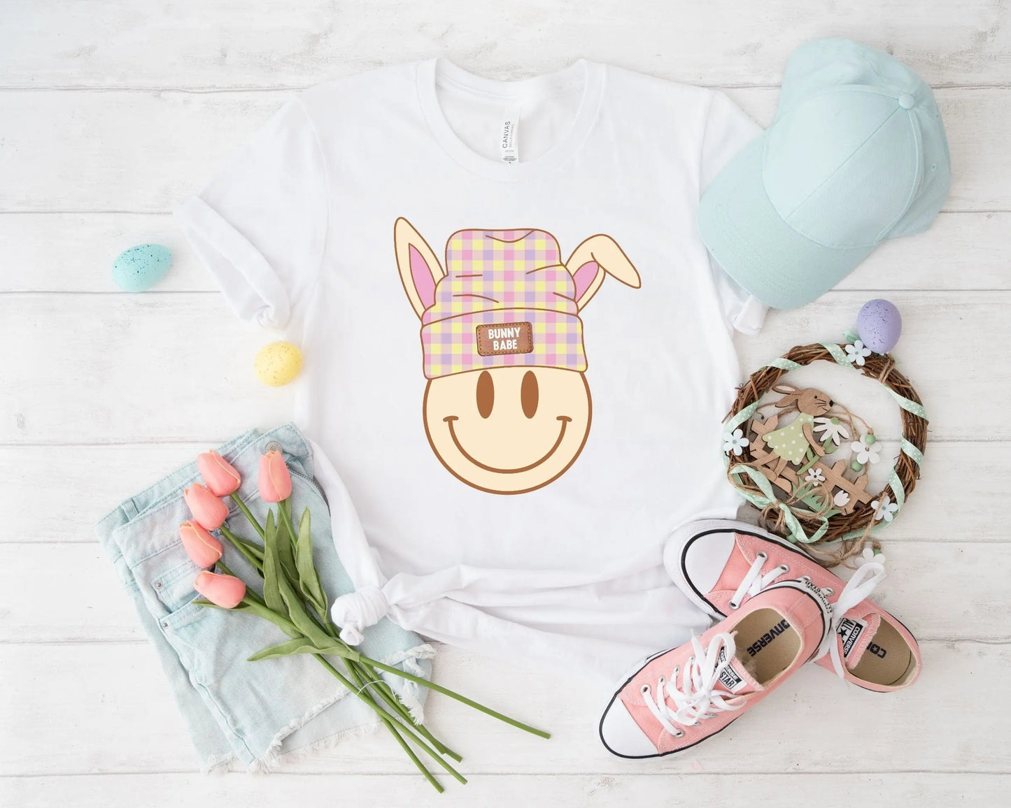 Easter Bunny Babe dtf Transfers, Ready to Press, T-shirt Transfers, Heat Transfer, Direct to Film, Easter Bunny Babe dtf, Smiley Easter
