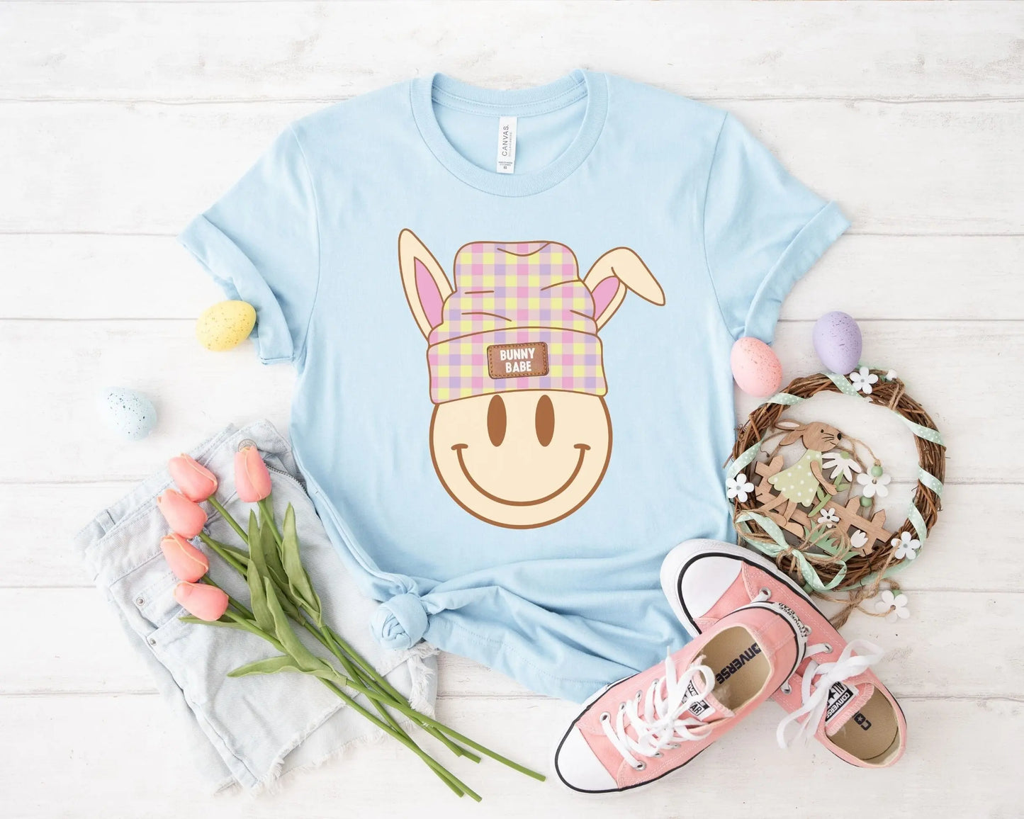 Easter Bunny Babe dtf Transfers, Ready to Press, T-shirt Transfers, Heat Transfer, Direct to Film, Easter Bunny Babe dtf, Smiley Easter