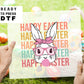 Happy Easter Stacked Bunny Rabbit dtf, Ready to Press, T-shirt Transfers, Heat Transfer, Direct to Film, Retro Easter, Groovy Hunny Bunny