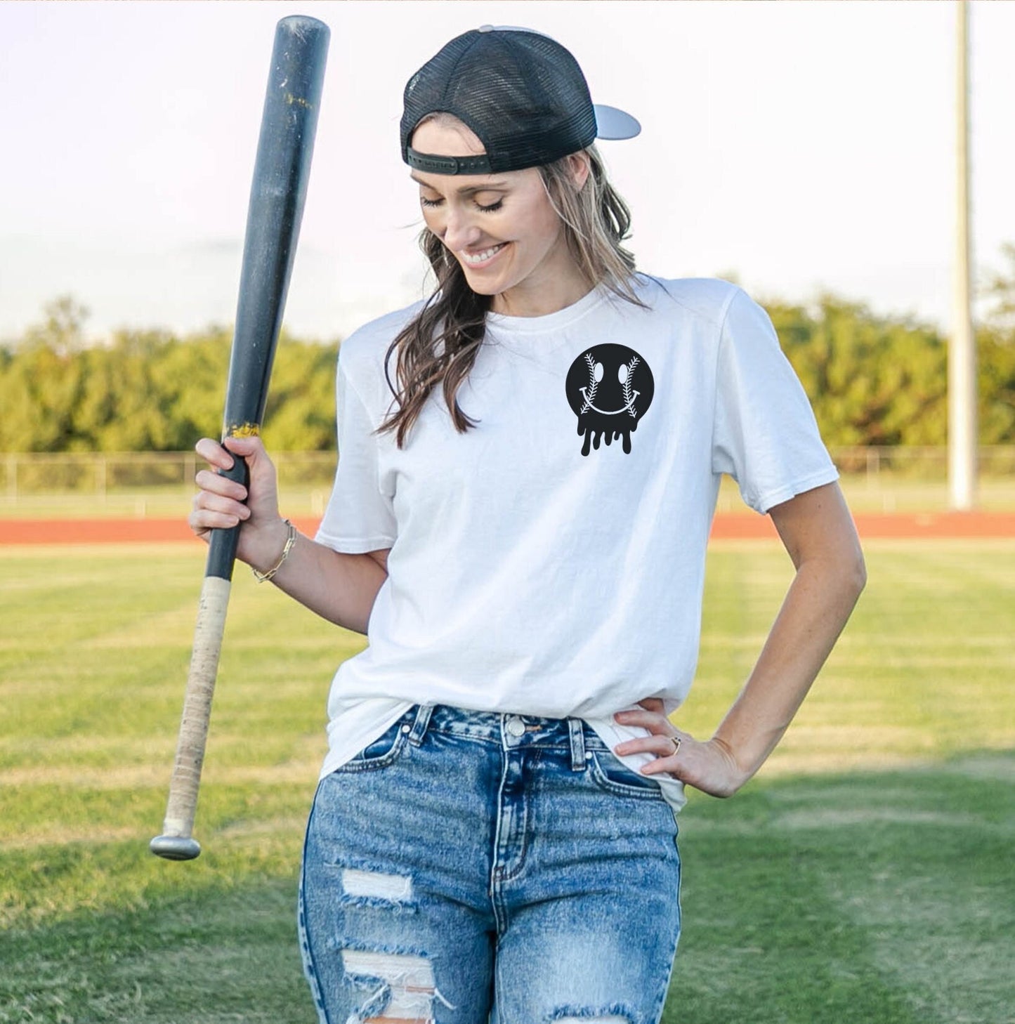 Somebody's Loud Mouth Softball Mama DTF Transfers, Softball dtf, Baseball Smiley Face, Softball Vibes dtf, Softball Mom dtf, Ready to Press