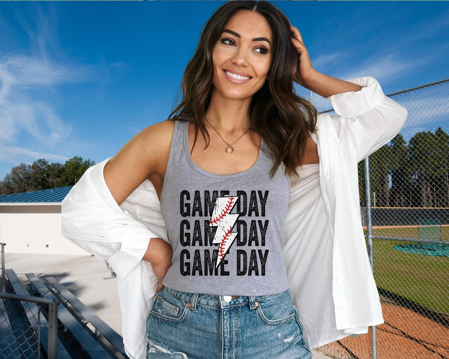 Baseball Game Day Stacked Lightning Bolt DTF transfer, Baseball Mom tshirt Transfer, Baseball dtf, Ready to Press, Direct to Film