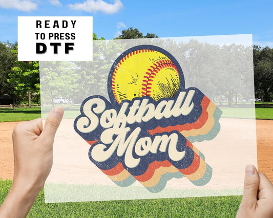 Softball Mom DTF transfer, Softball Mom tshirt Transfer, Softball dtf, Ready to Press, Ball Mom, Direct to Film,