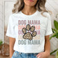Dog Mama Stacked dtf, Heat Transfer, Ready to Press, Direct to Film, Dog Mom Tshirt Transfer, Dog Lover, Dog Mama dtf, Cheetah Dog Paw Print